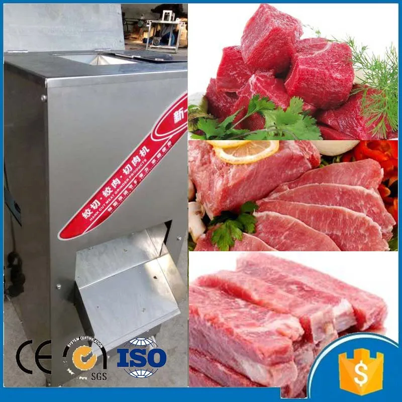 

EU popular Commercial 20mm beef pork meat cubes strips cutting machine