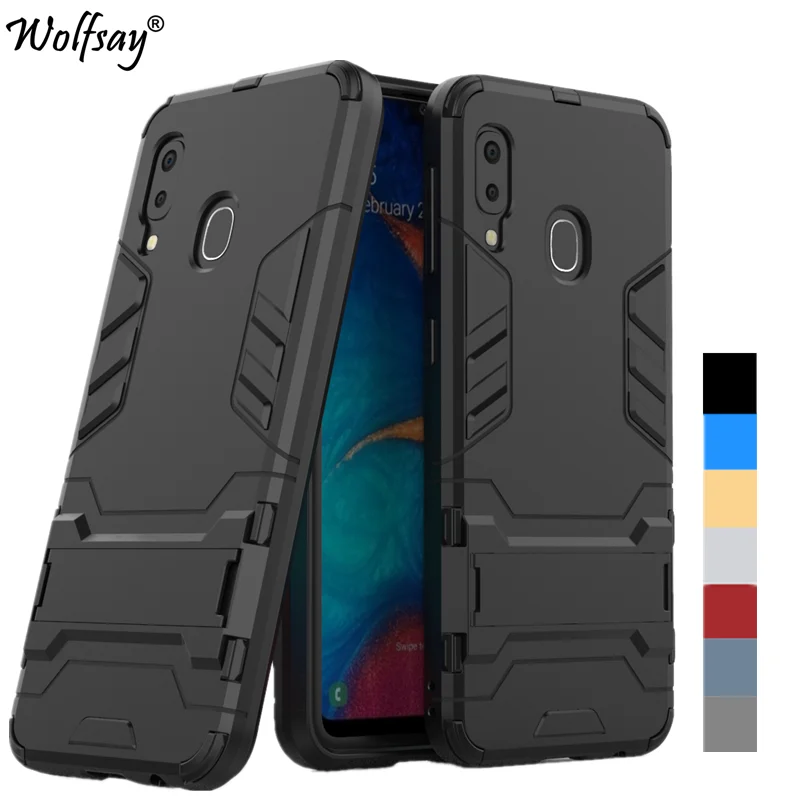 

Чехол-накладка для Samsung Galaxy A20e, противоударный, гибридный, из поликарбоната