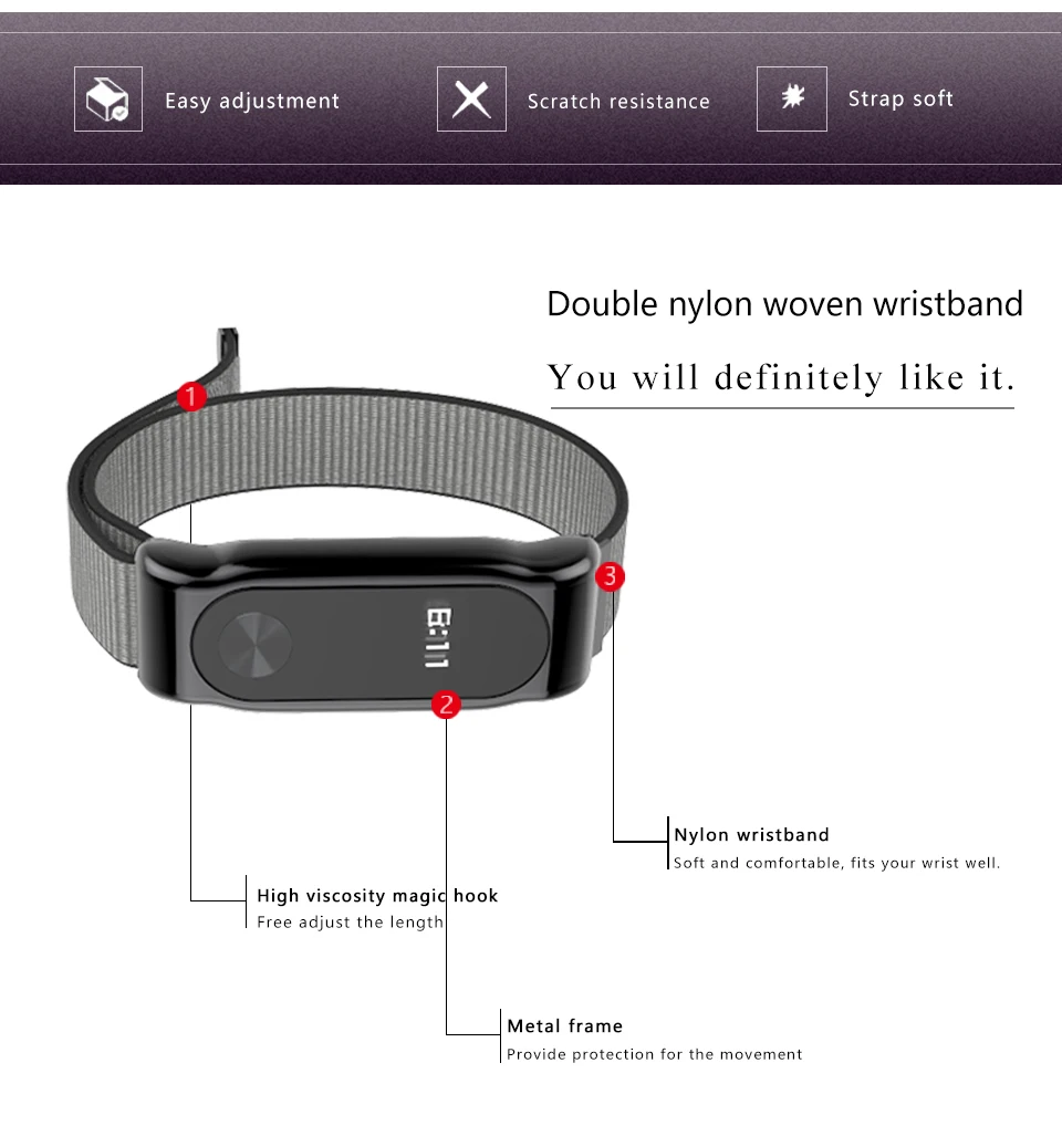 Mi jobs нейлоновый ремешок mi band 2 ремешок для Xiaomi mi Band 2 наручный ремешок для mi Band 2 Смарт-часы mi band 2 спортивный браслет