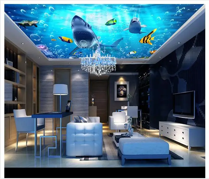 Индивидуальные 3d обои потолочные фрески мечта кораллов морского дна мир красоты