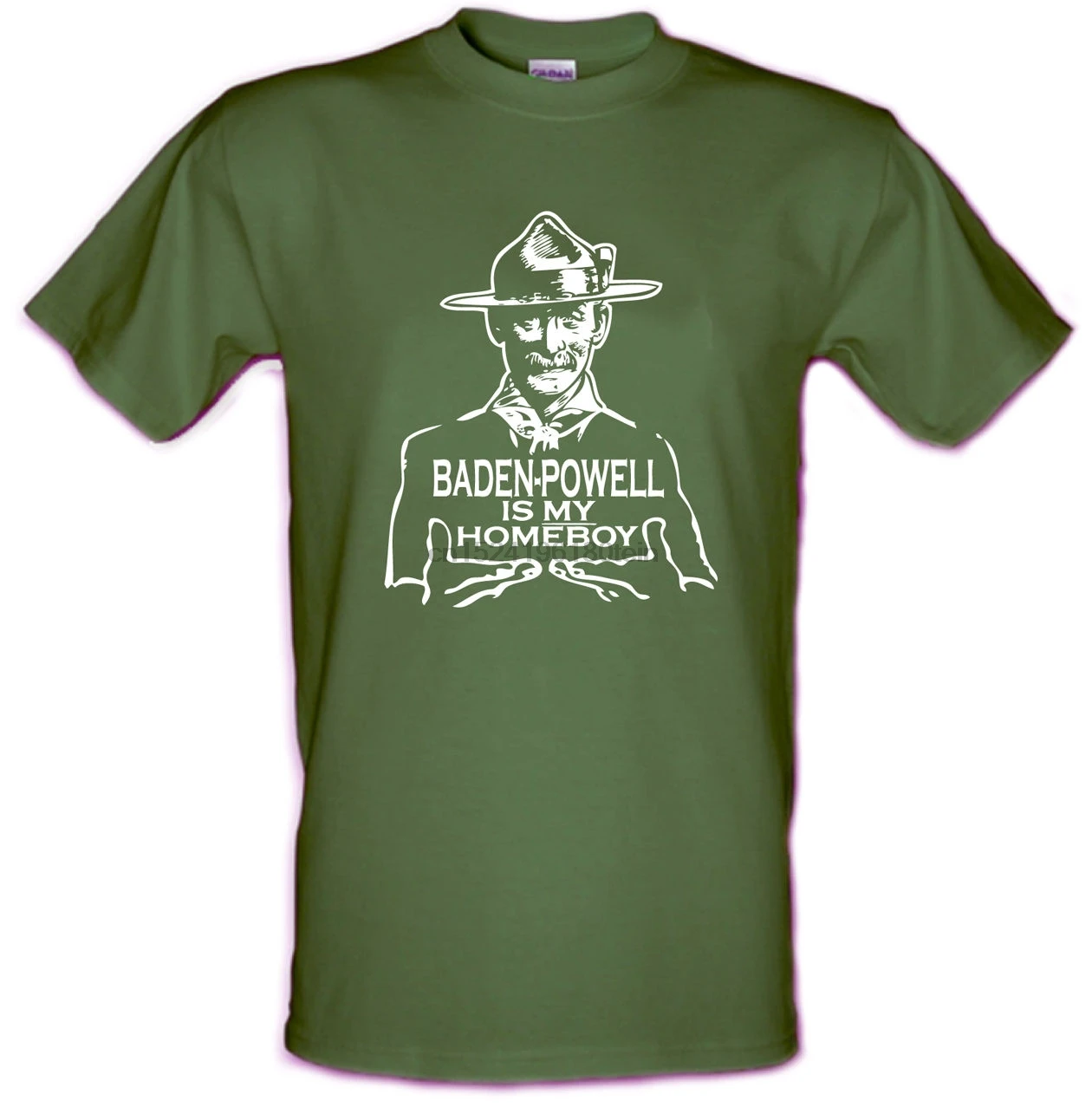 Тяжелая хлопковая Футболка BADEN POWELL IS MY HOMEBOY Scouts для скаутов, маленьких размеров до XXL
