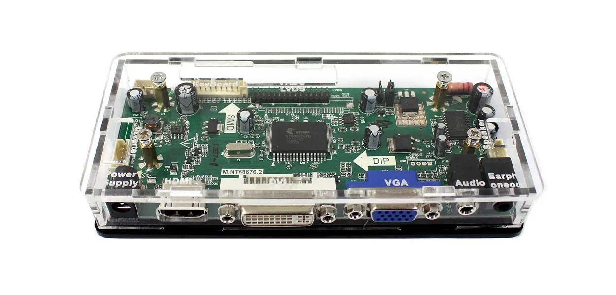 HDMI DVI VGA плата M. NT68676 чехол акриловый чехол Чехол белая рамка