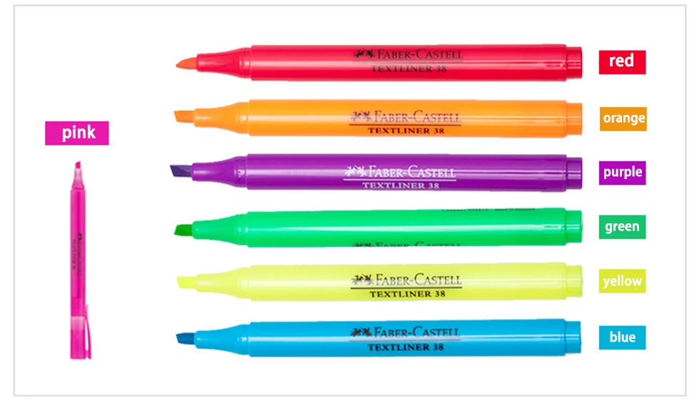 6 шт. Faber Castell текстовыделитель текстлайнер ручка 1577 флуоресцентные пигментные чернила маркер канцелярские принадлежности для офиса и школы