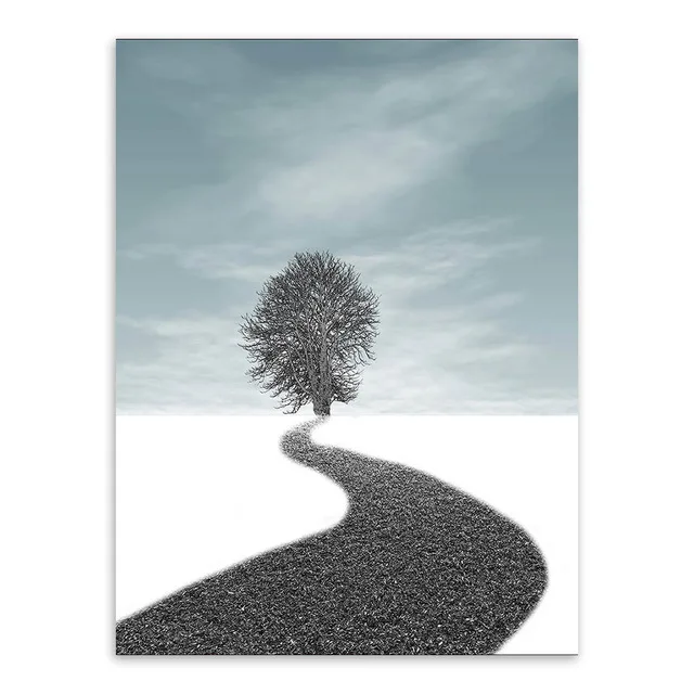 LZN Landscape Photo Abstract Canvas Tree Poster Print Large Portrait Of The Wall Art Without Modern Frame Nordic Living Home | Дом и сад