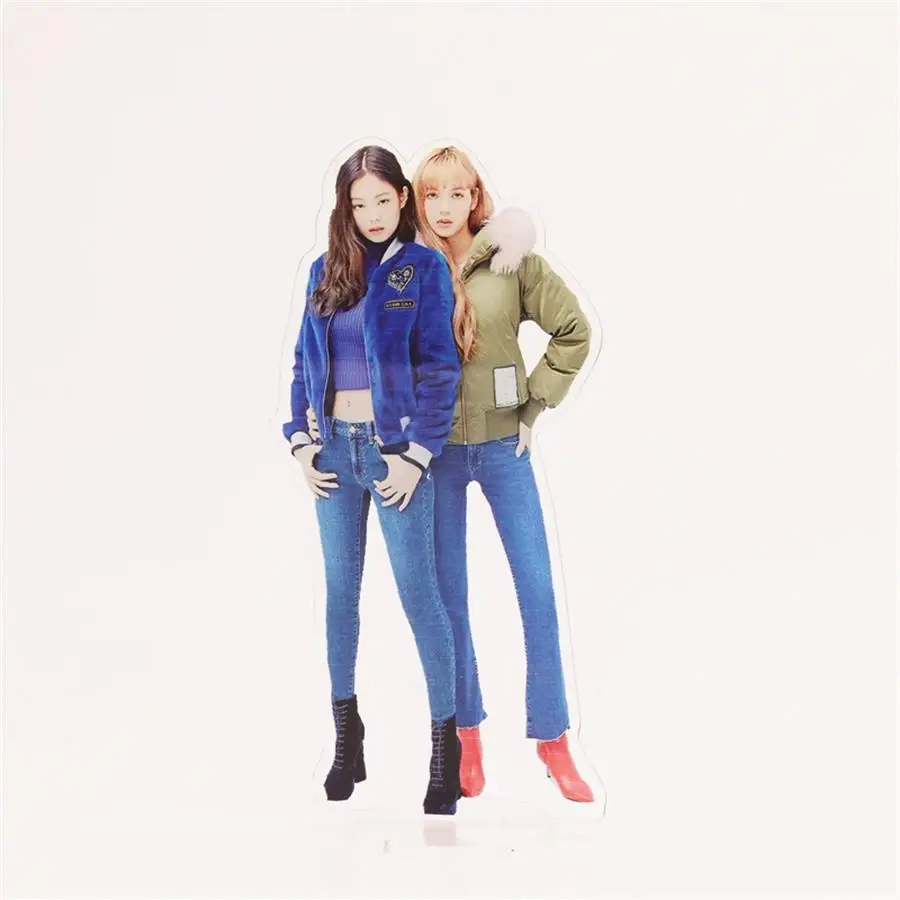 Jennie Lisa Kpop Blackpink, акриловая фигурка стэнди, кукла, Роза Лиза, 18 см, стоячий стол, Декор, Jisoo Jennie - Цвет: Jennie Lisa