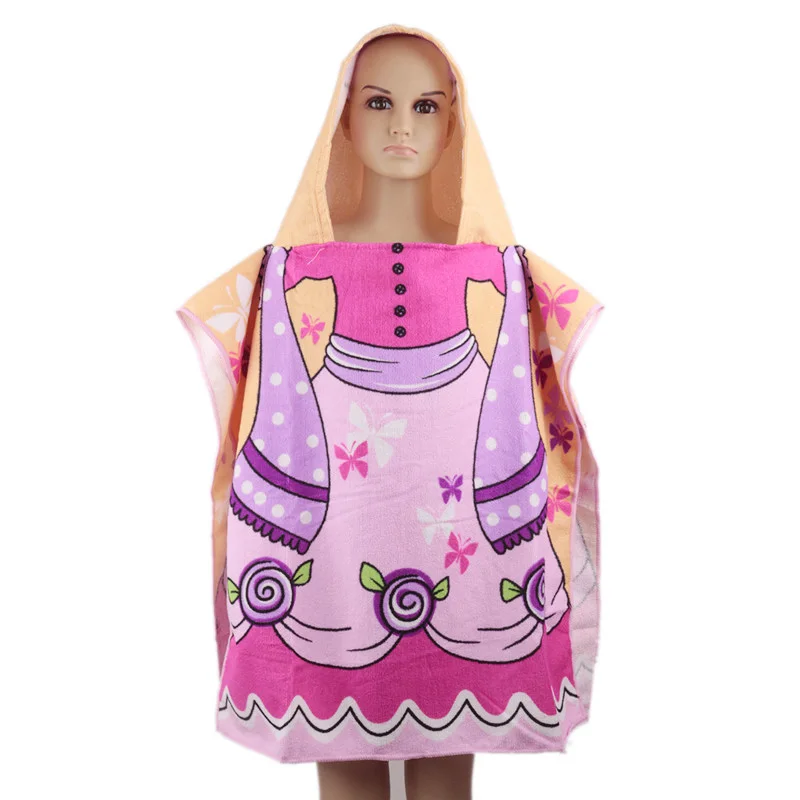 Полотенце детское с капюшоном милый мультяшный Пляжный наряд принтом животных