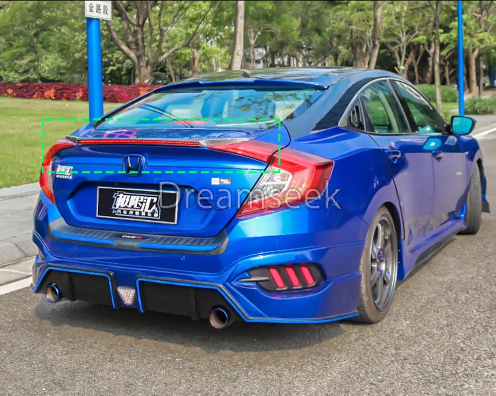 Задний бампер задний фонарь для Honda Civic красный светодиодный Отражатель тормоза лампа седан спойлер багажника КРЫЛО JDM СТИЛЬ