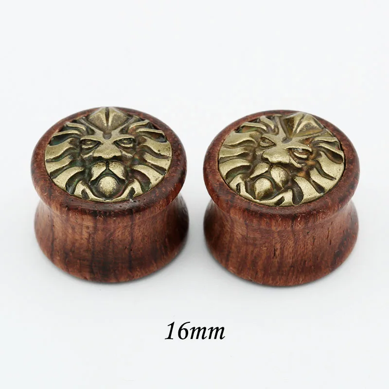 16mmx2pieces 2 шт деревянные беруши для тоннелей в ушах на теле датчики седло расширители для ушей розовое дерево 8 мм-20 мм анти-аллергические модные пирсинг ювелирные изделия - Окраска металла: 16mmx2pieces
