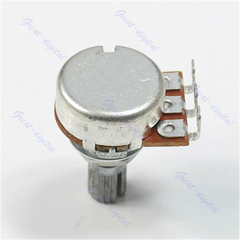 

A500K Potentiometer Splined Pot Electric Guitar Bass Effect Amp Tone Volume 15mm Shaft Parts