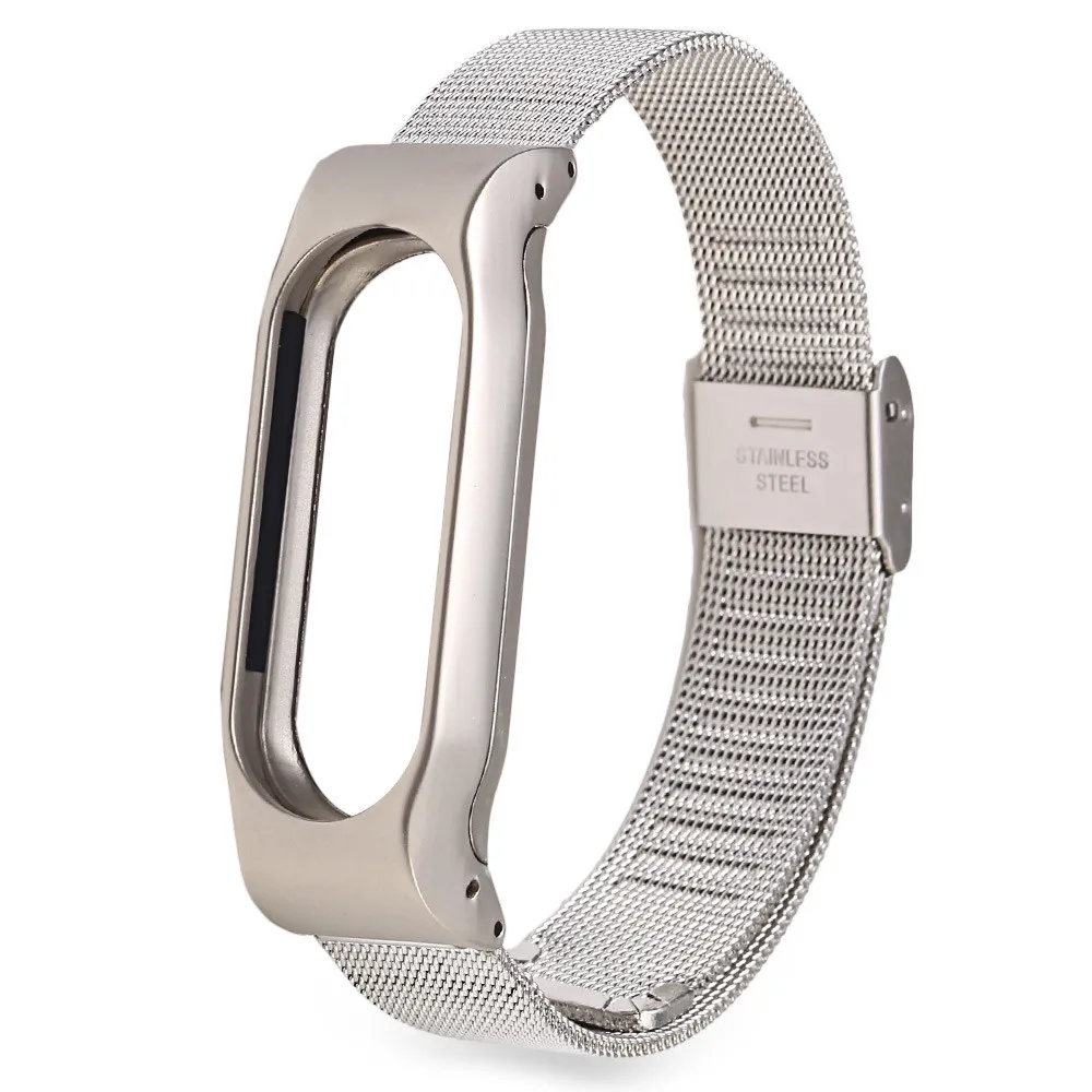 Replacement Stainless Steel Wrist Strap on for Xiaomi Mi Band 2 Xaomi Xiomi MiBand Band2 Wristband Smart Lightweight | Электроника