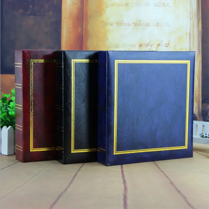 Винтажная вставка фотоальбом кожаная детская Свадебная книга