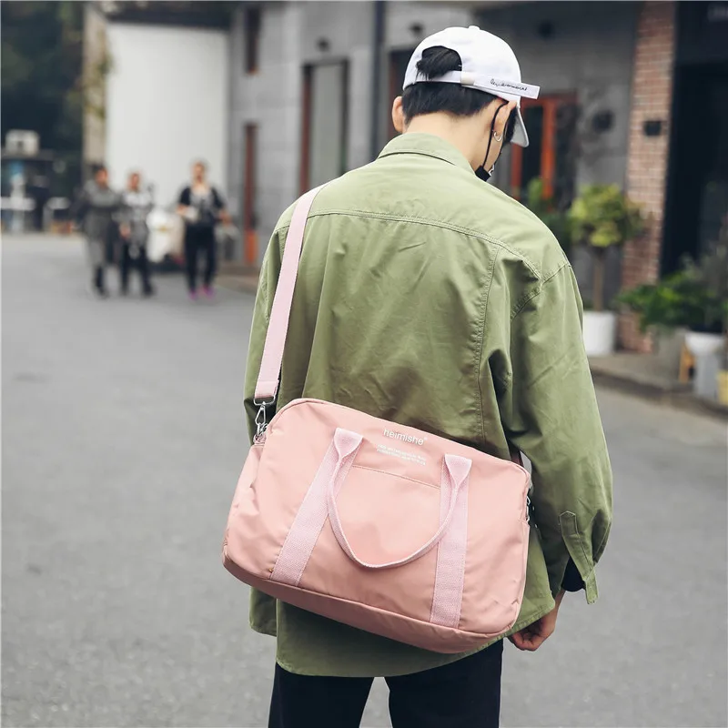 Pink L Модные дорожные сумки, выходные сумки, сумка для багажа для мужчин и женщин, нейлоновые дорожные сумки для путешествий, большая сумка-Органайзер для багажа, новинка XA112ZCA - Цвет: Pink L