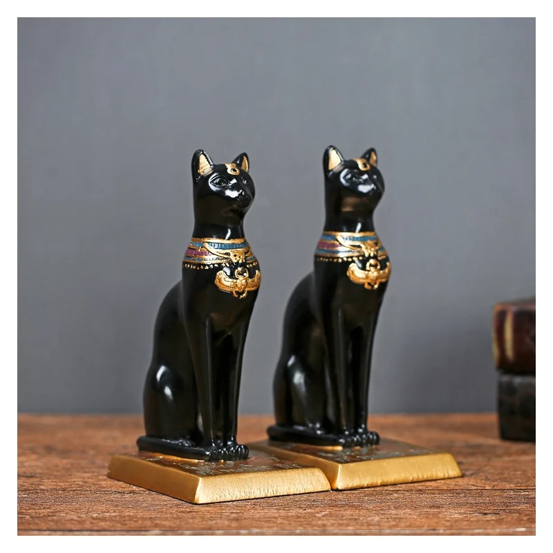 Полимерная книга с египетским котом полка украшения поделки украшение для дома