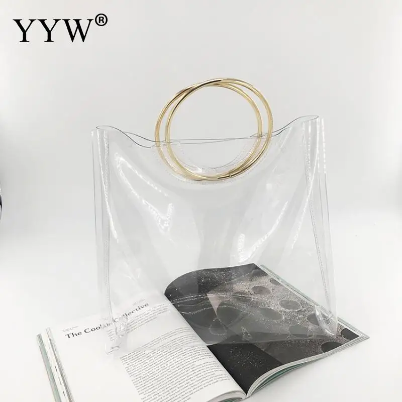 

YYW New Transparent Jelly Bag Women's Designer Handbag 2018 High-Quality Women Tote Bags Lady fashion Portable Shipping Bags