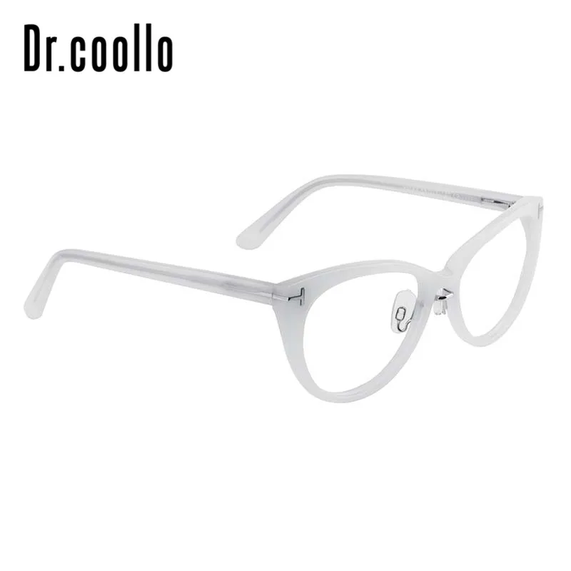 Женские оправы для очков Drocoollo белые ацетатные кошачий глаз|Мужские очки кадры| |