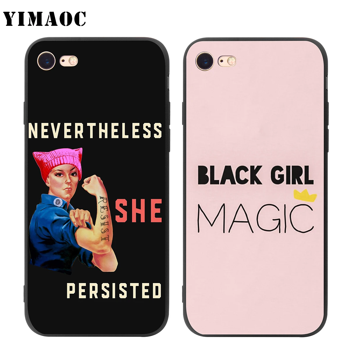 Мягкий чехол YIMAOC Girl Power для Apple iPhone SE 2020 5 5s 6 6s 7 8 Plus XR X Xs 11 12 Pro Max mini | Мобильные