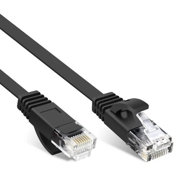 Сетевой кабель UTP CAT6 плоский черного и белого цвета 20 шт./лот 25 см 50 1 м 5 2 3 м|cable