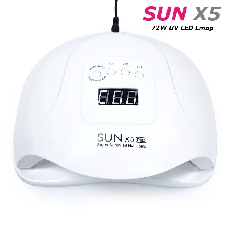 Обновленная УФ-лампа SUN X7 Plus, светодиодный светильник для ногтей 72 Вт/90 Вт, Сушилка для ногтей, солнечный светильник для маникюра, лампа для сушки гель-лака