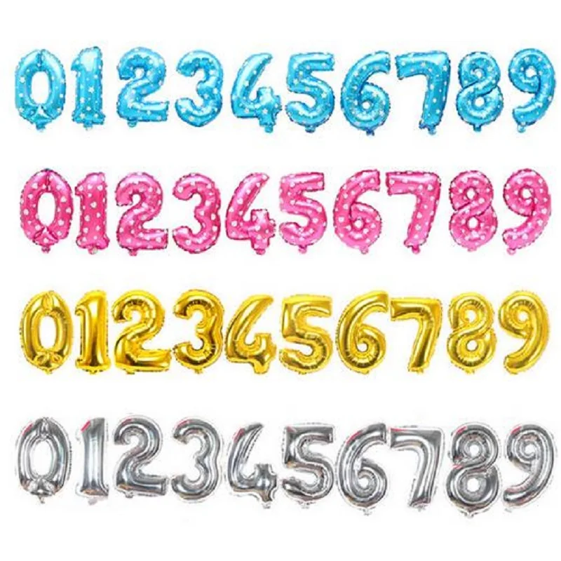 Воздушные шары с цифрами вечерние для украшения свадьбы дня рождения Нового года