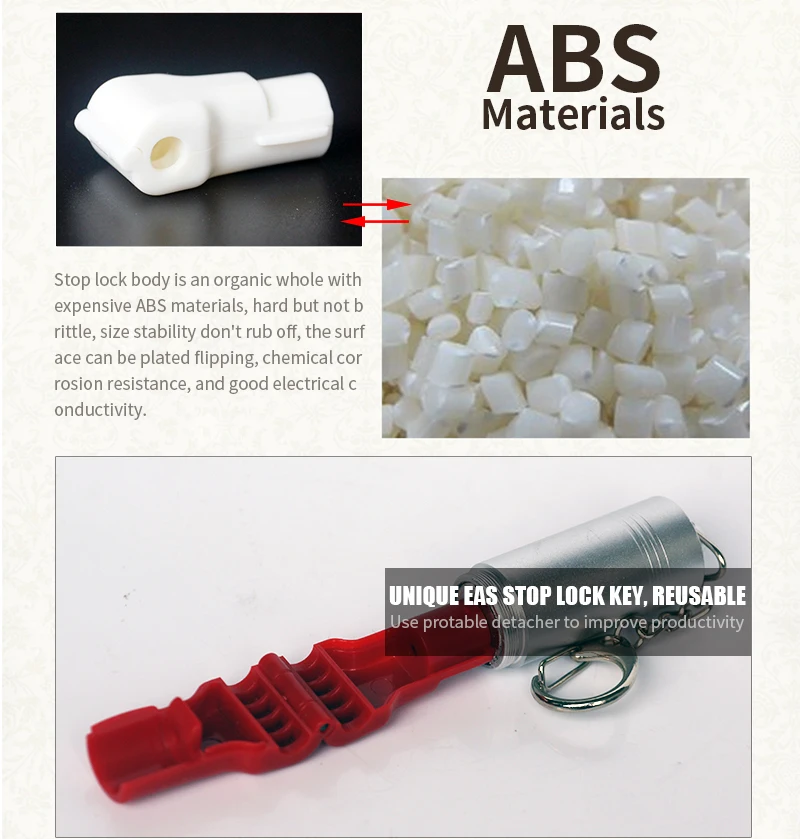 (100 шт. замок + 1 Стопорные ключи)/лот EAS Противоугонный диаметром 6 мм стопорный для