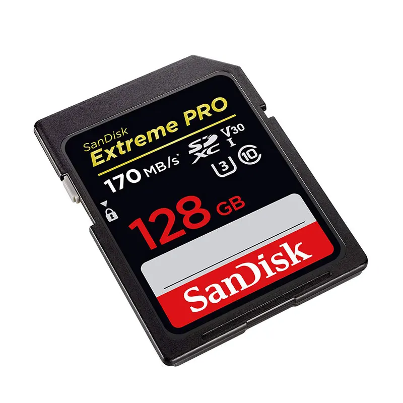 SanDisk Extreme PRO SD карта 64 Гб флэш-карта памяти 128 ГБ SDXC карта камеры U3 класс 10 UHS-I V30 170 МБ/с./с 4K UHD для цифровых зеркальных фотокамер