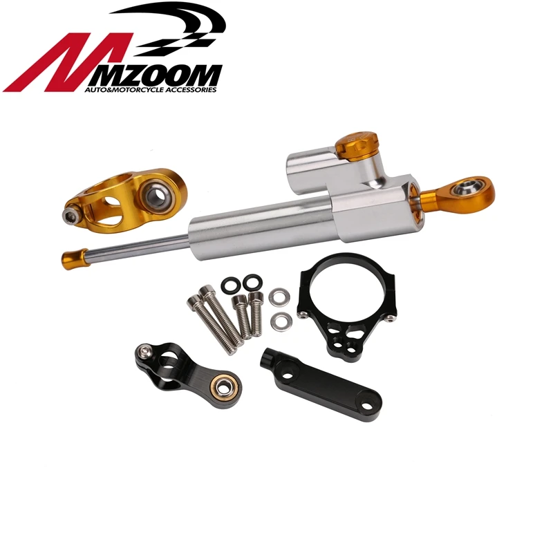 Мотоцикл Алюминий ЧПУ рулевой демпфер + регулируемый Подушки стабилизации