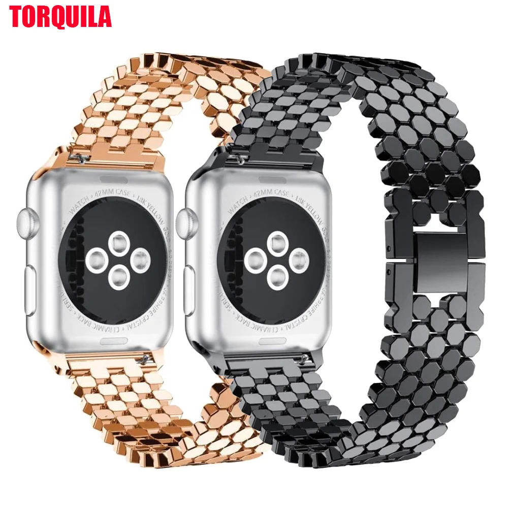 TORQUILA Нержавеющая сталь ремешок для наручных часов Apple Watch Series 4/3/2/1 44 мм 40