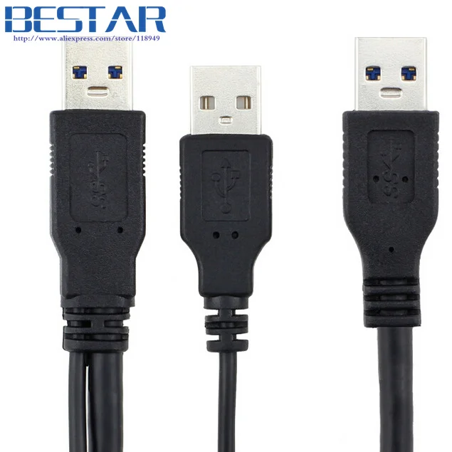 (200 шт./лот) USB 3 0 двойной 2x A Тип папа-папа AM удлинитель Y образный кабель с 2