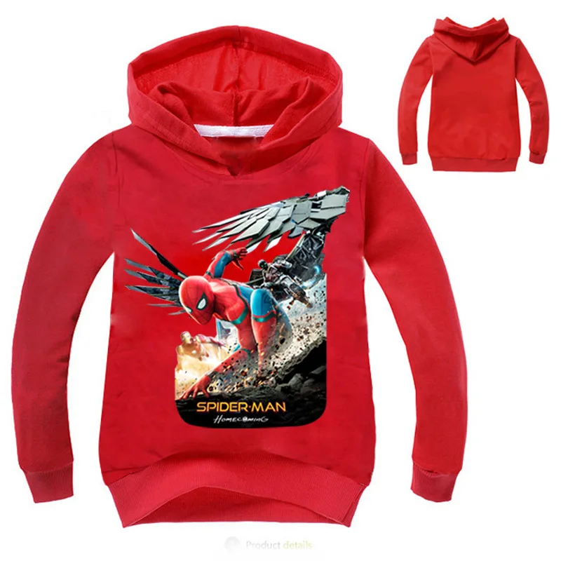 Новинка 2018 года Футболка для мальчиков с человеком пауком Модная детская