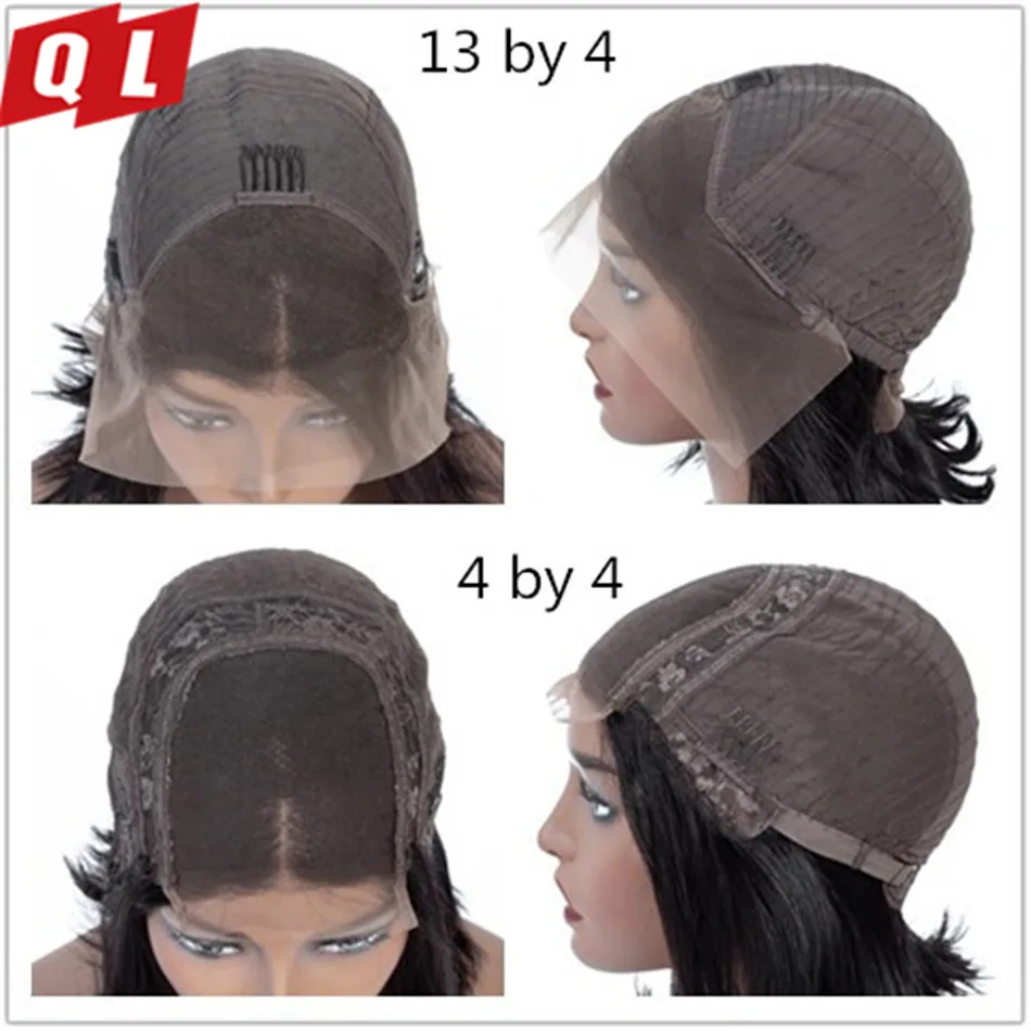 QLOVE волосы 13*4 парики на кружеве предварительно сорванные с волосами младенца