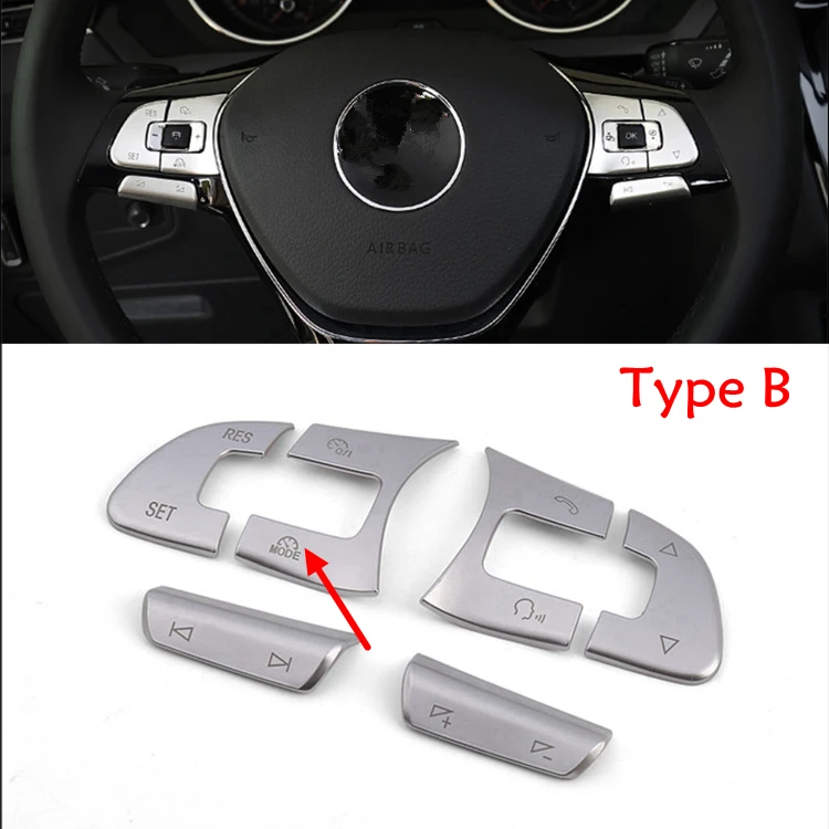 6 шт./компл. ABS переключатель на руль ручка панели накладка наклейка для Volkswagen Passat