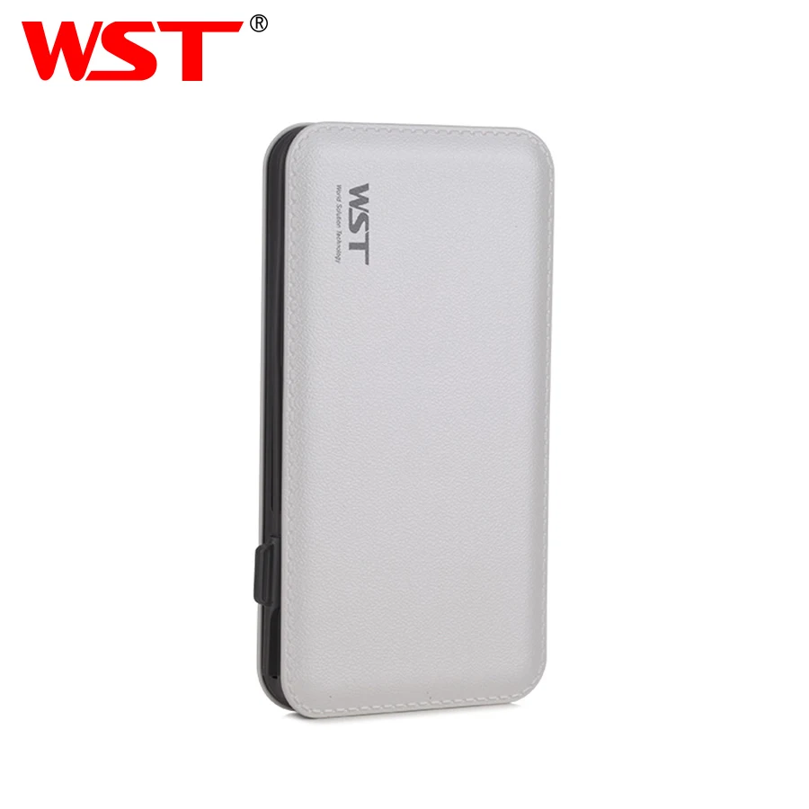 Белый WST 12000mAh портативный внешний аккумулятор для мобильного телефона, внешний аккумулятор для iPhone, samsung, зарядное устройство - Цвет: Белый