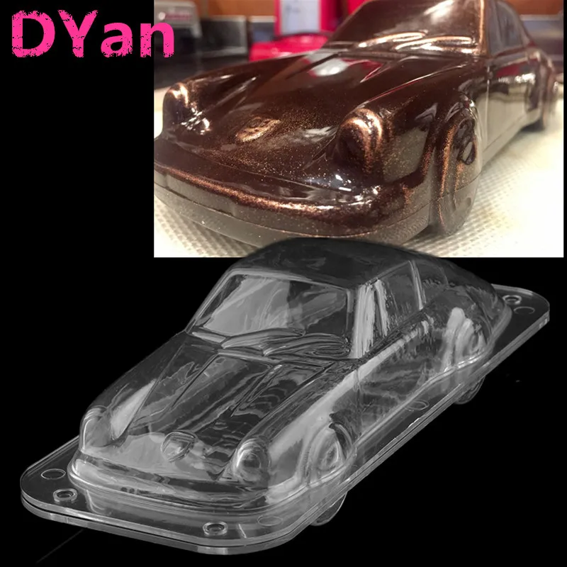 Пластиковая Автомобильная шоколадная Форма 3D DIY Спортивная форма для торта