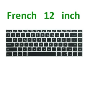 F 12 INCH Испанская русская Французская клавиатура с раскладкой AZERTY чехол для Xiaomi Air 12 13 12,5 13,3 Pro 15 15,6 Силиконовая защита для клавиатуры ноутбука - Цвет: F 12 INCH