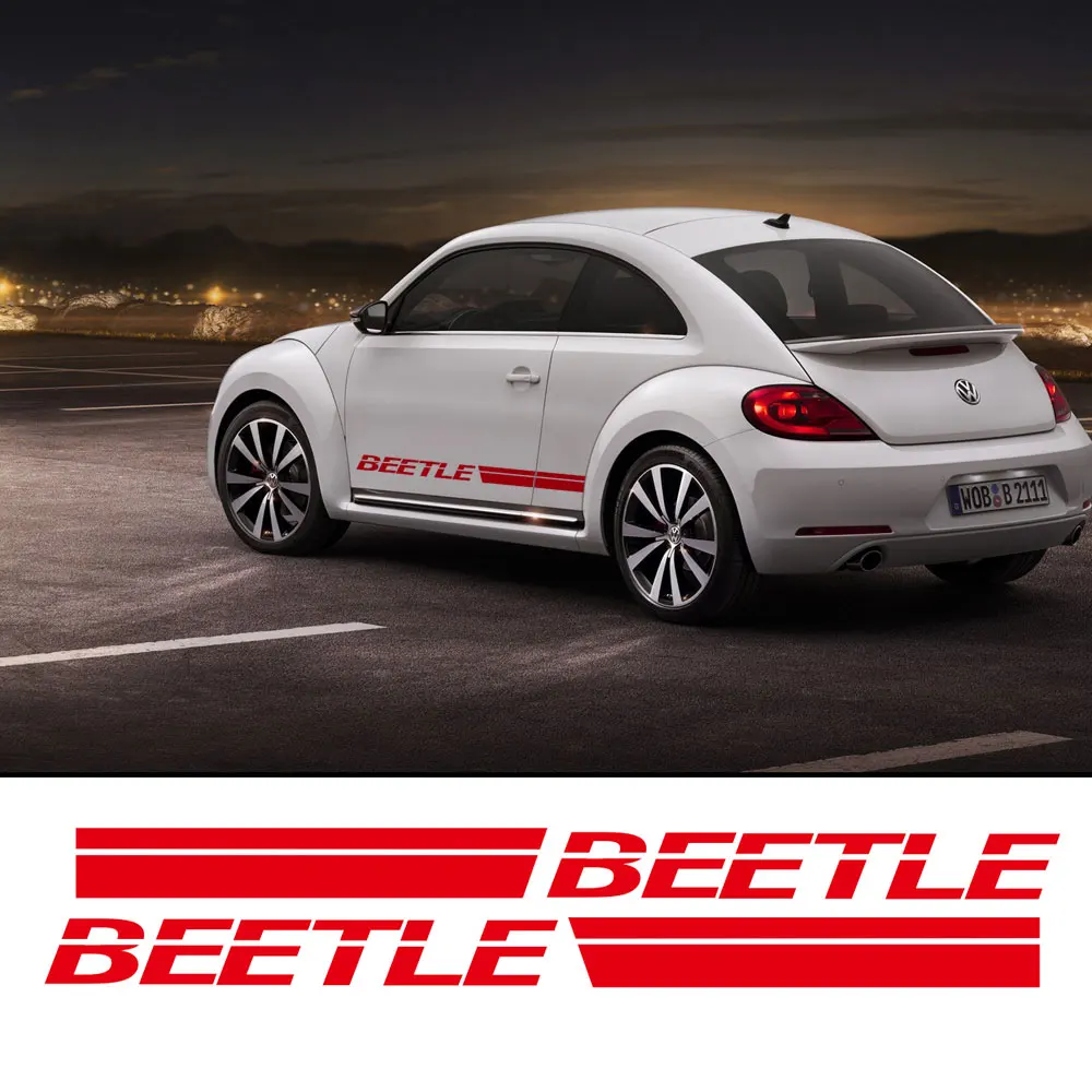 Для VW Beetle для Volkswagen Beetle, стикер для кузова автомобиля, Настраиваемые автомобильные наклейки на дверь, Боковые Полосатые наклейки, наклейка