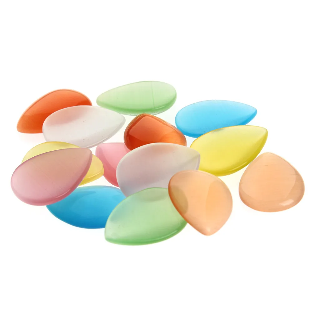 30 шт./лот смешанные бусины из натурального камня с плоской задней стороной