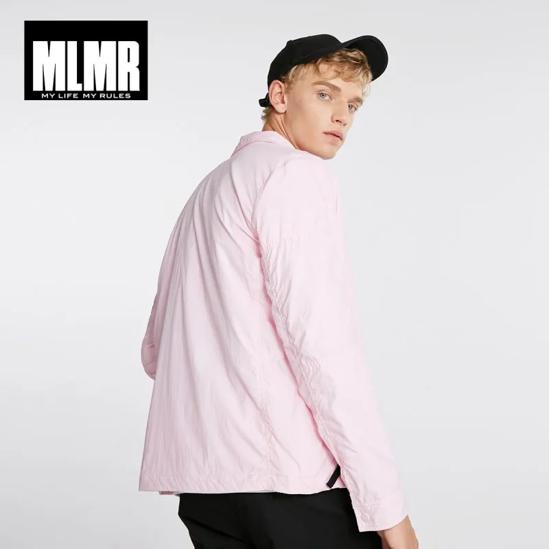 JackJones MLMR мужской контрастный с длинными рукавами стоячий воротник светильник куртка ветровка Джерси велосипед/велосипед кожа M | 218321567