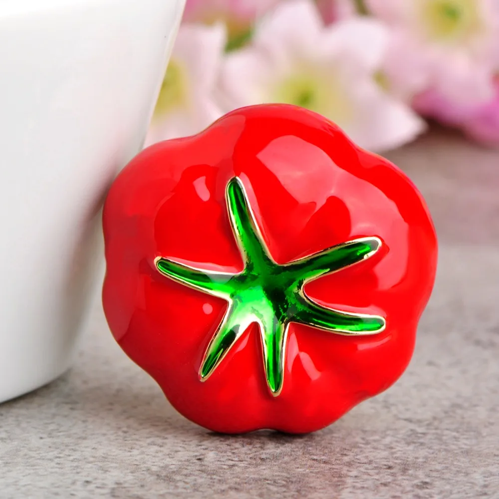 Реалистичная эмалированная брошь Funmor в виде томатного ранца стиле Харадзюку для