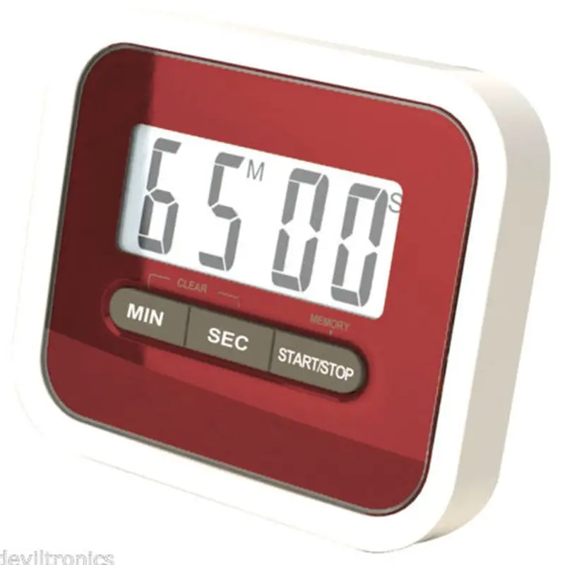 Большой многофункциональный ЖК дисплей кухонный таймер подсчитывание вверх