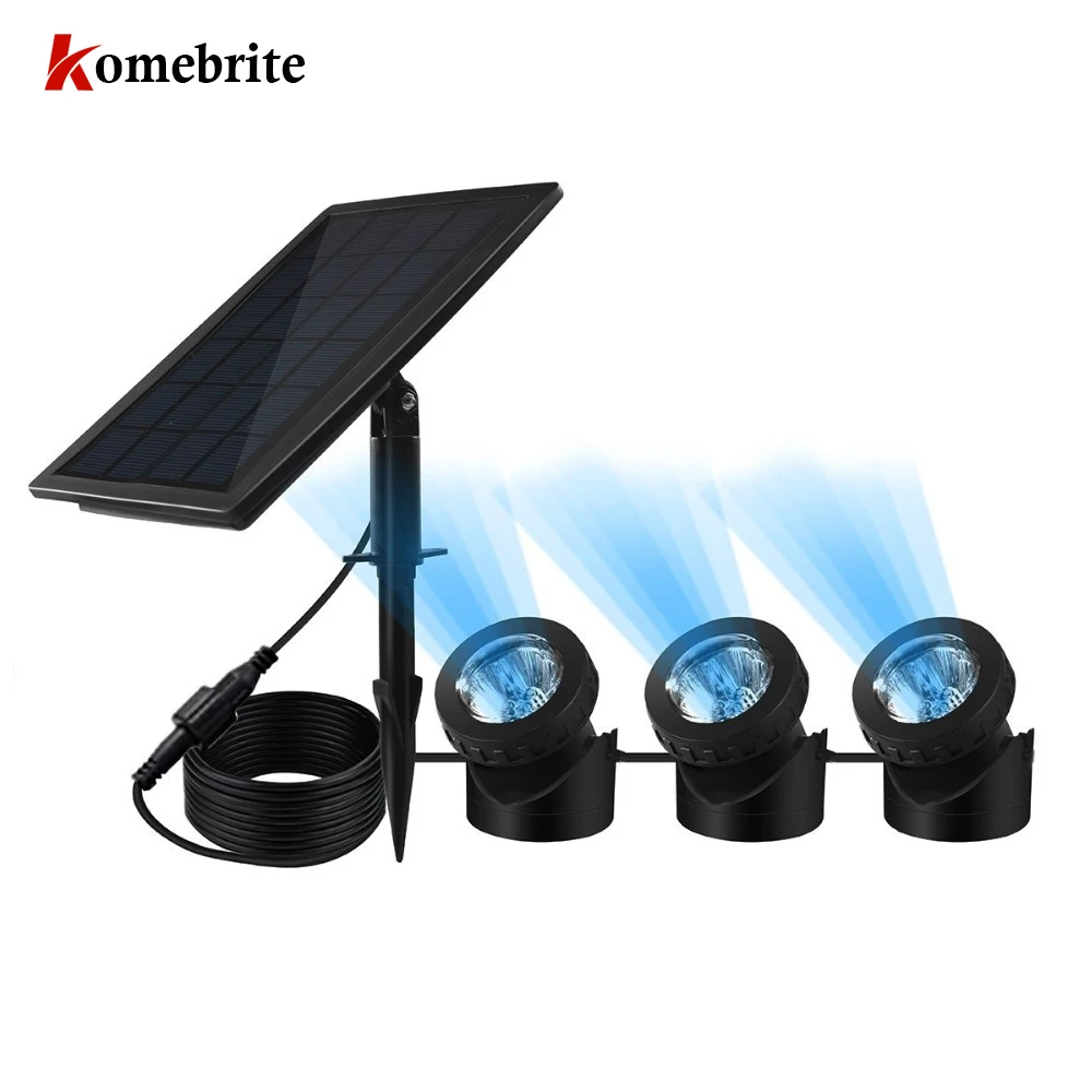 Pool Light Solar Underwater Spotlight Waterproof Submersible LED Lights for Garden Pond Swimming Beleuchtung Decoration | Освещение