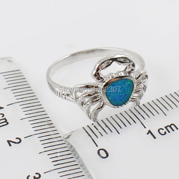 Sinlifu Hot sell and fashion finger ring blue fire opal 925 sterling silver jewelry for the customer RSCZ2548 | Украшения и