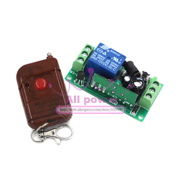 Беспроводной радиоприемник, 12 в пост. Тока, 1CH, с дистанционным управлением, 433 МГц, 200 м, 2015