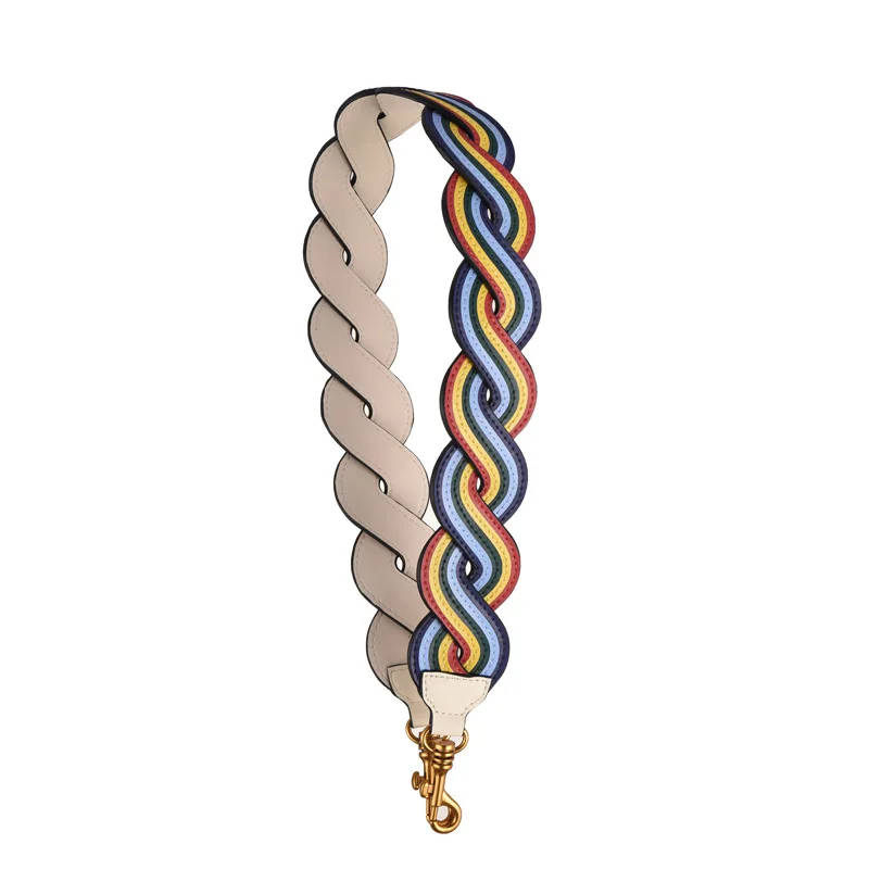 Ремешок на плечо из 100% натуральной коровьей кожи дизайнерский белый цветной