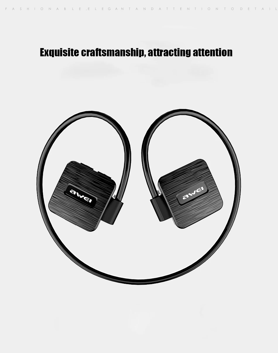 AWEI A848BL беспроводные Bluetooth наушники с микрофоном 3D стерео водонепроницаемая Спортивная гарнитура наушники для телефонов