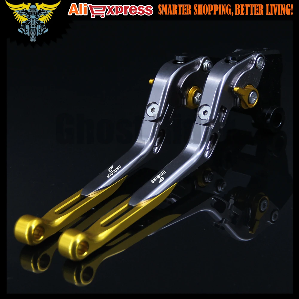Лазерный Логотип (HYOSUNG) золотые + титановые CNC регулируемые складные рычаги
