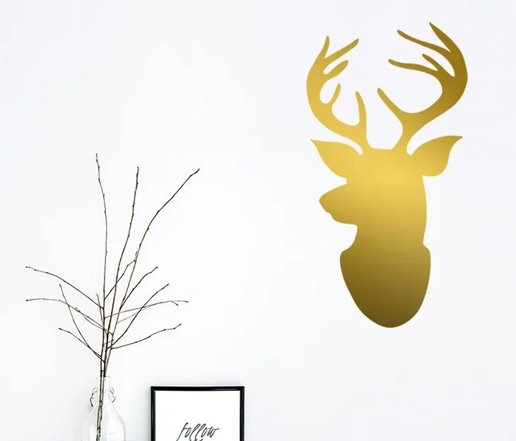 

Creative Reindeer Head Pattern Christmas Vinyl Wall Sticker YOYOYU Festival Special Wall Mural Decals Lovely Home Decor F-9