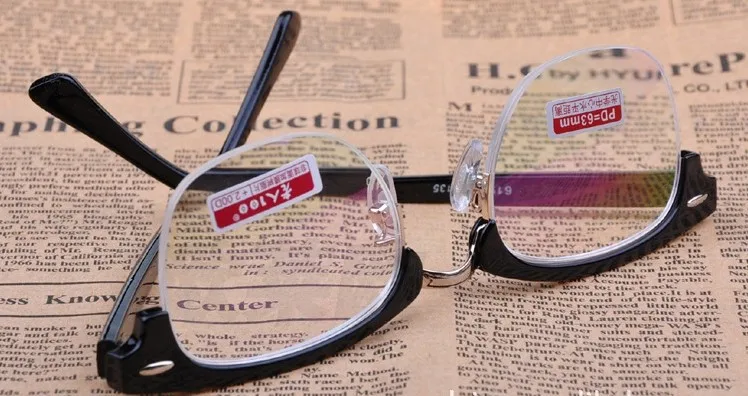 2019 Модная стильная обувь на заклепках с плоскими стеклами и половинной рамкой