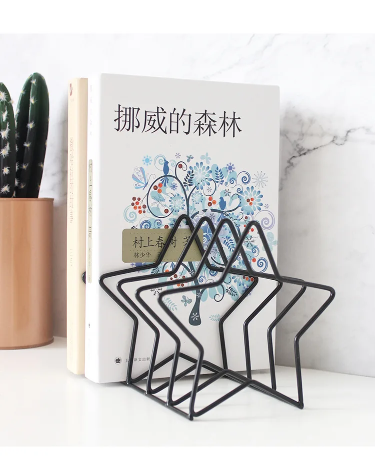 Baffect мультфильм звезда и Медведь Форма Железный Держатель книжной полки настольная комната журнал книга держатели простая Книга хранения Организации