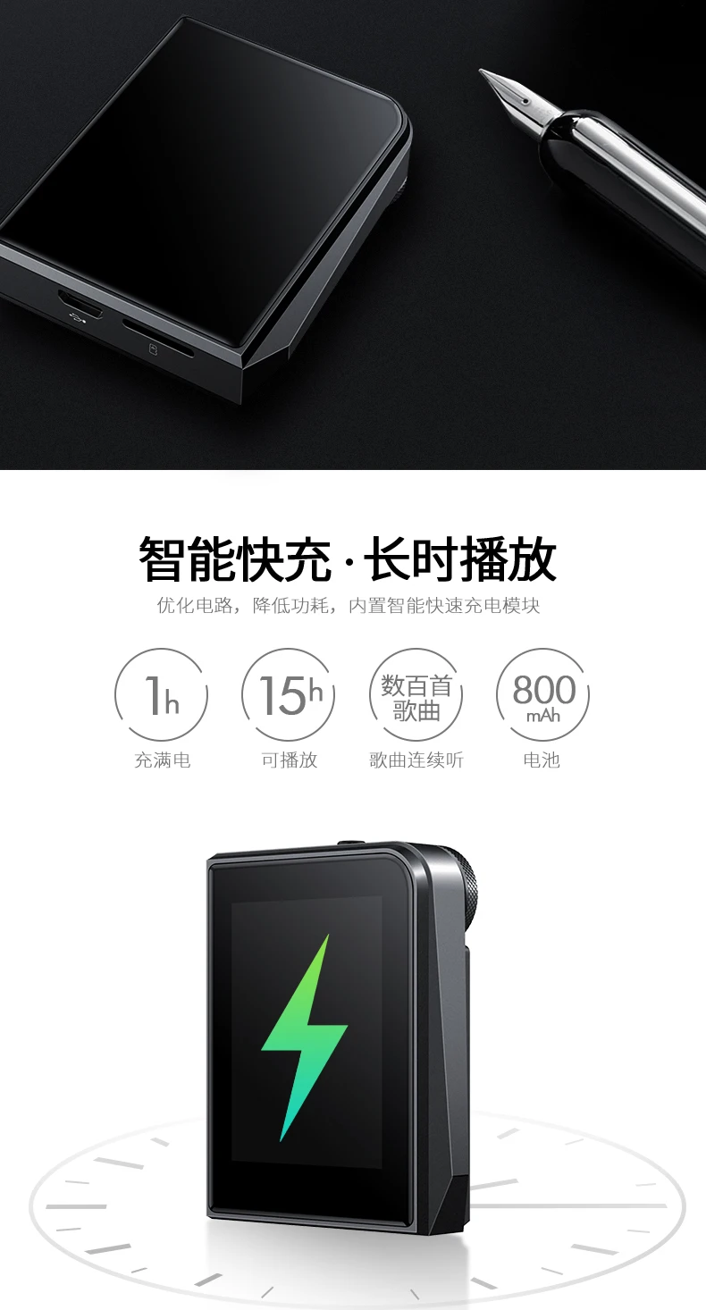 Ruidu A50 HD мини спортивный MP3 плеер без потерь с экраном 2,5 дюйма Hifi MP3 музыкальный плеер с поддержкой карты TF 128G/DSD25