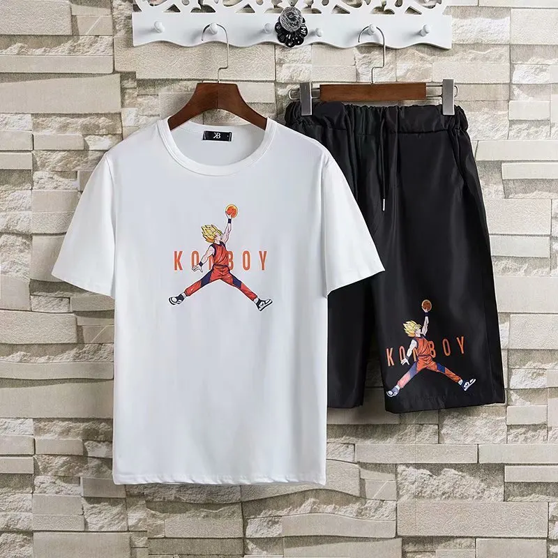 2019 Мужская футболка шорты костюм мужской летние дышащие спортивный дизайн